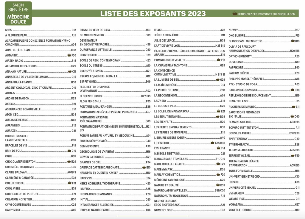liste exposants bemd lyon
