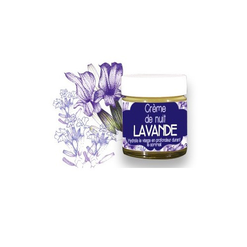 crème de nuit lavande pot cosmétique